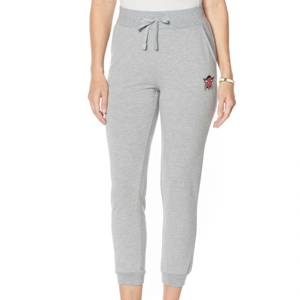 Badgley Mischka NWT Gray Baby French Terry Joggers